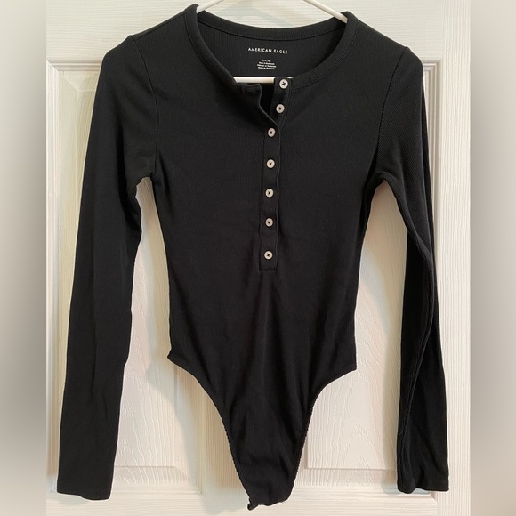 American Eagle Outfitters Tops - 🦅 AE Ribbed Henley Bodysuit Womens small